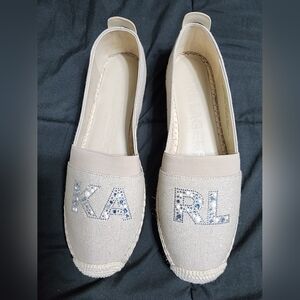 Karl Lagerfeld Espadrilles with Rhinestone Detail